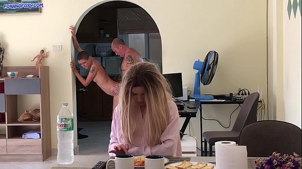 Amateur Naughty stepdaughter hid in the fridge and got ass fuck from step daddy while mom watch TV