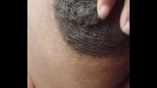Ebony groping big tits