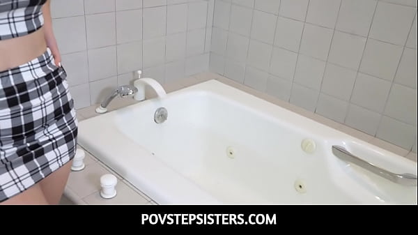PovStepSisters  –  Shower slurp off with my hot and sexy stepsister