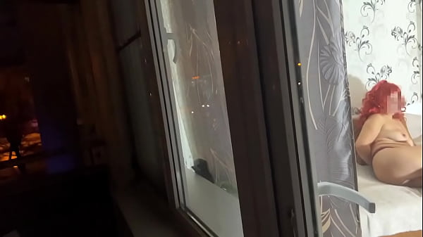 step Son saw a naked Mom in the window and wanted her mature ass for anal