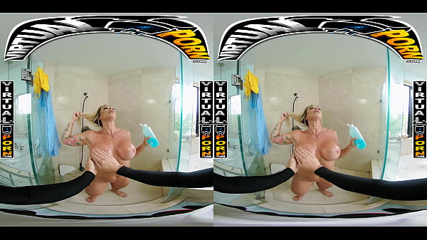 VIRTUALPORN.COM – Busty Blonde MILF Robbin Banx Seduces Step Son In Shower