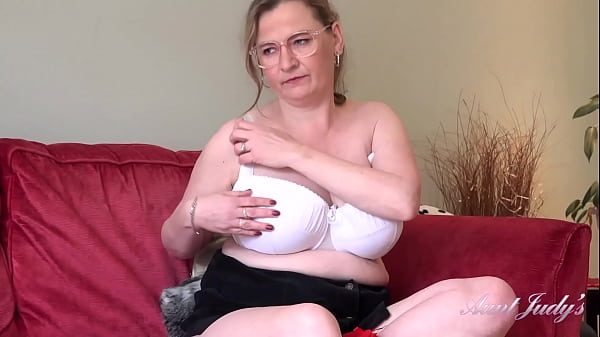 AuntJudys – Busty 45yo Housewife Nel is Home Alone with her panties