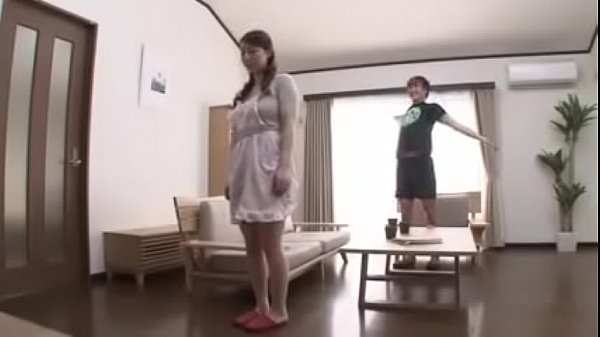 Japanese bigtits step mom step son when step dad just go work