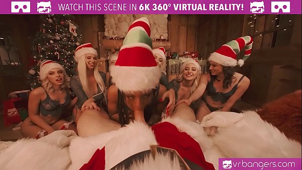 VRBangers.com Christams Orgy With Abella Danger And Her 7 Sexy Elves